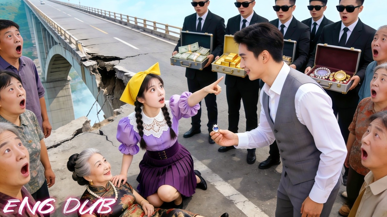 As a bridge collapsed,a kind girl saved an old woman—she was the CEO's mom;he fell for her instantly