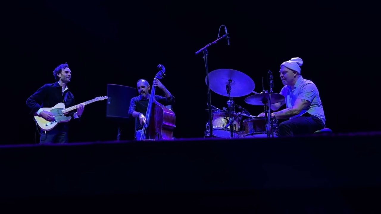 Dave King (drums) Gorge (Bass) Julian Lage (guitar) live Barbican - incredible drummer