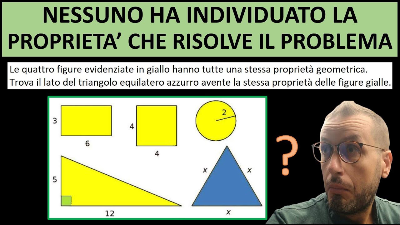 Nessuno ha individuato la proprietà geometrica che permette di risolvere il problema