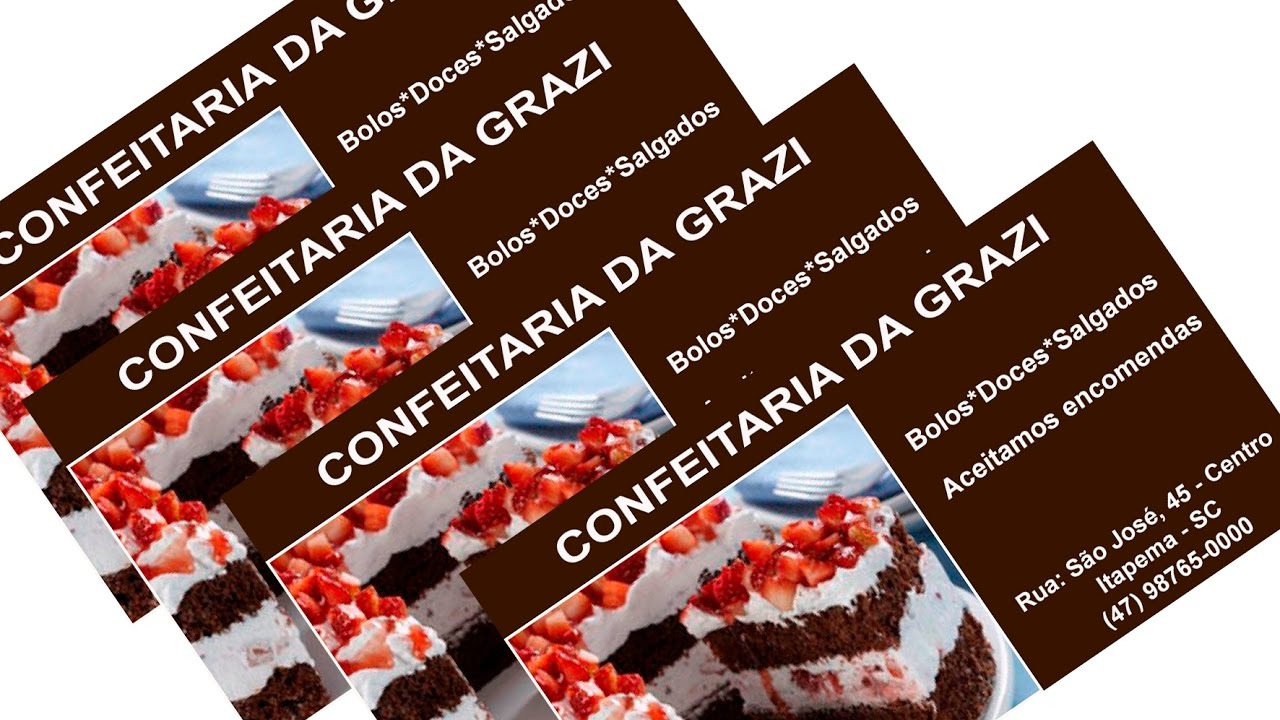 COMO FAZER CARTÃO DE VISITAS PARA CONFEITEIRAS NO WORD.❤️