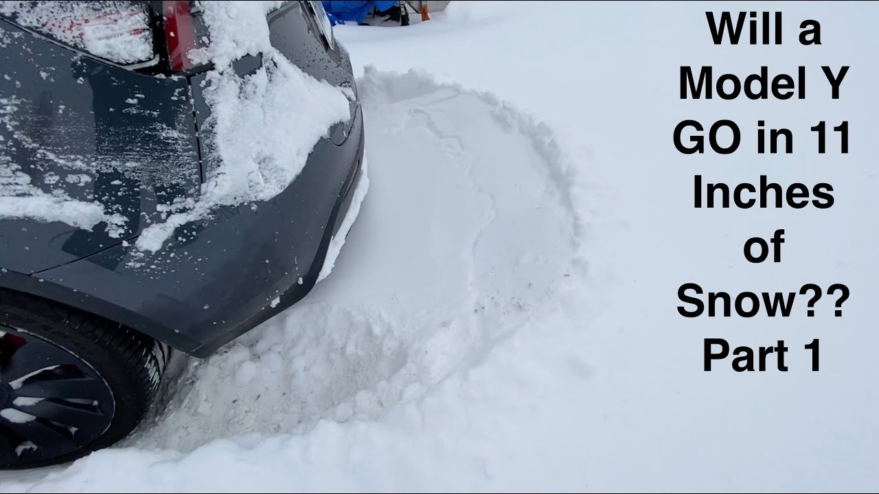Can a Model Y Drive in 11 Inches of Snow??