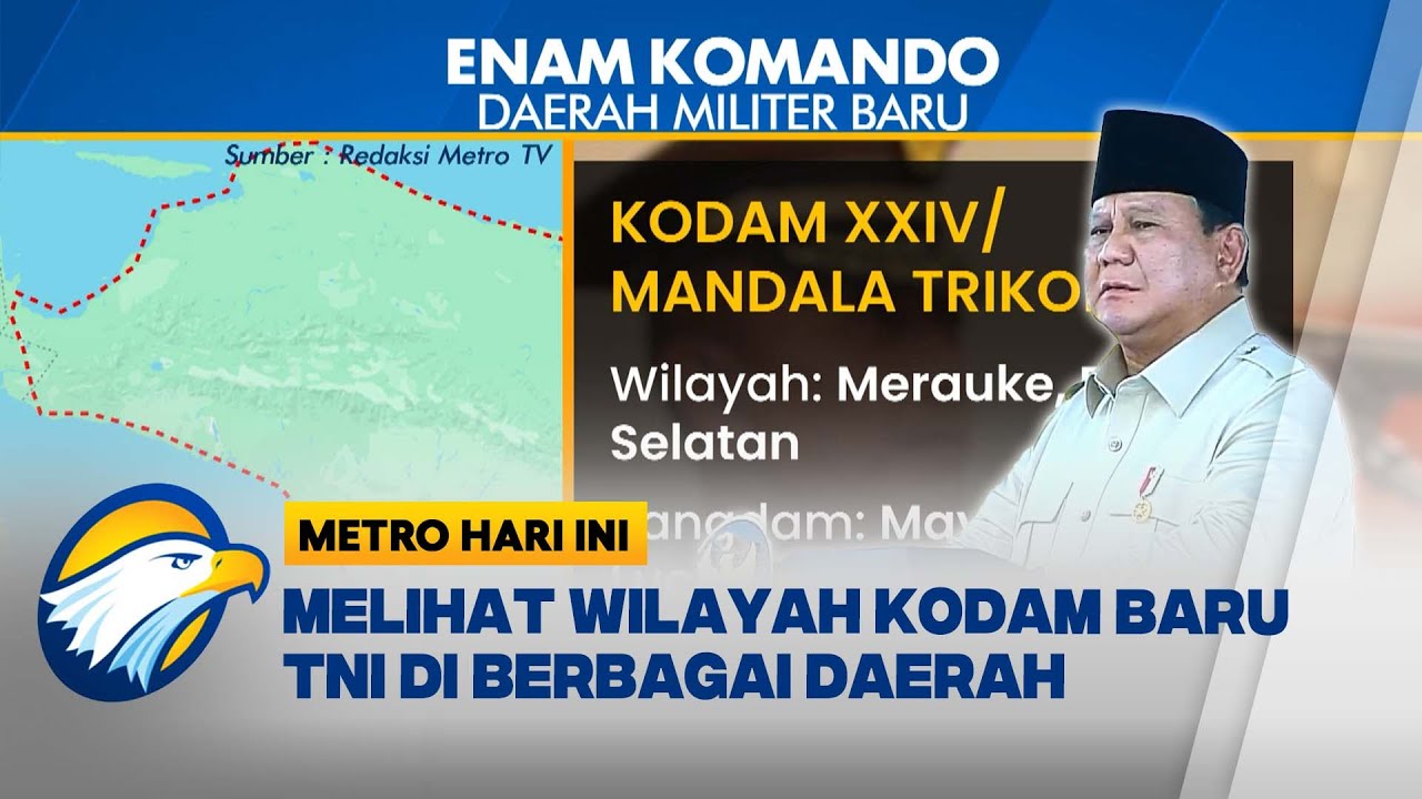 Presiden Prabowo Resmikan 6 Kodam Baru [Metro Hari Ini]