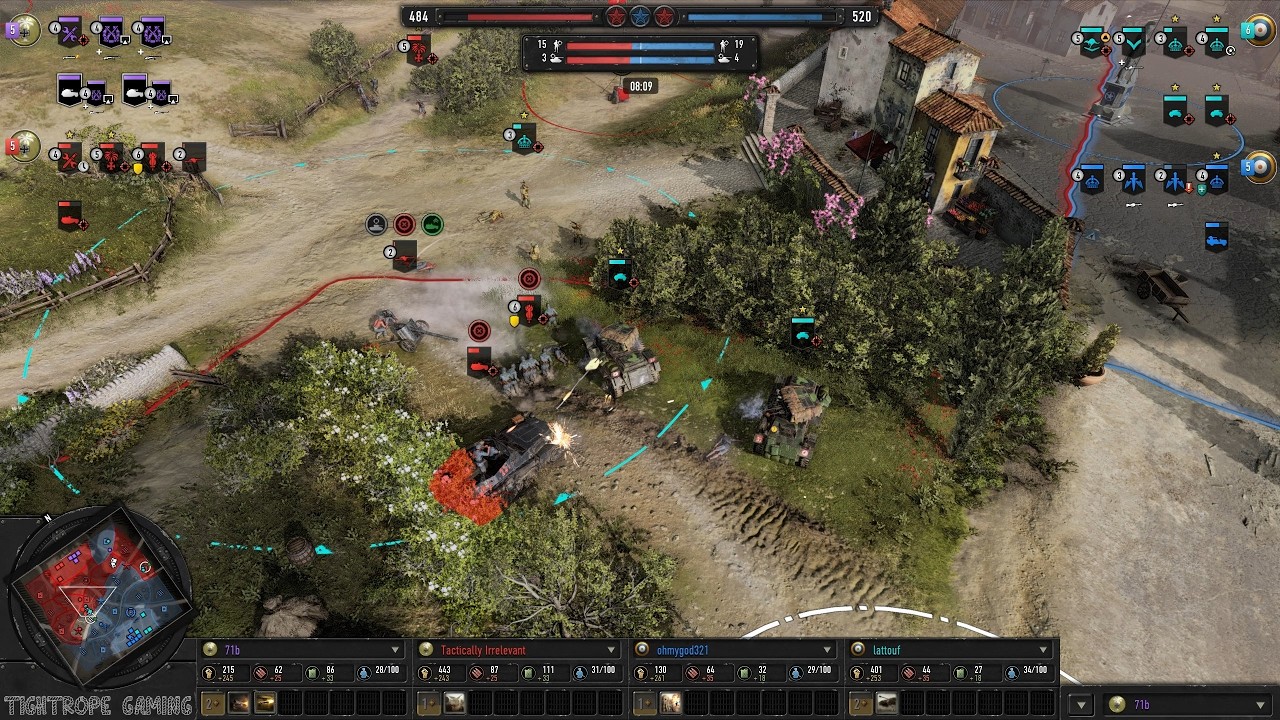 COH3 2v2 71b (AK) & Tactically Irrelevant (AK) vs ohmygod321 (UK) & lattouf (UK)
