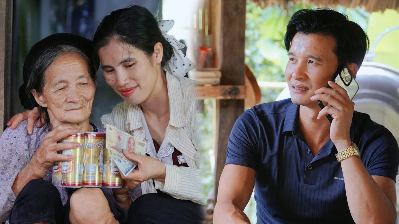 Tu Phan's surprise visit made the old lady shed tears of love, giving happiness away. 