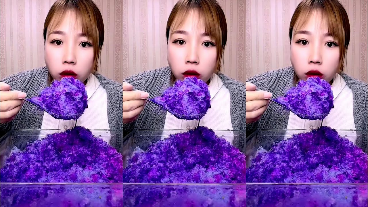 ASMR SHAVED ICE EATING / ICE EATING