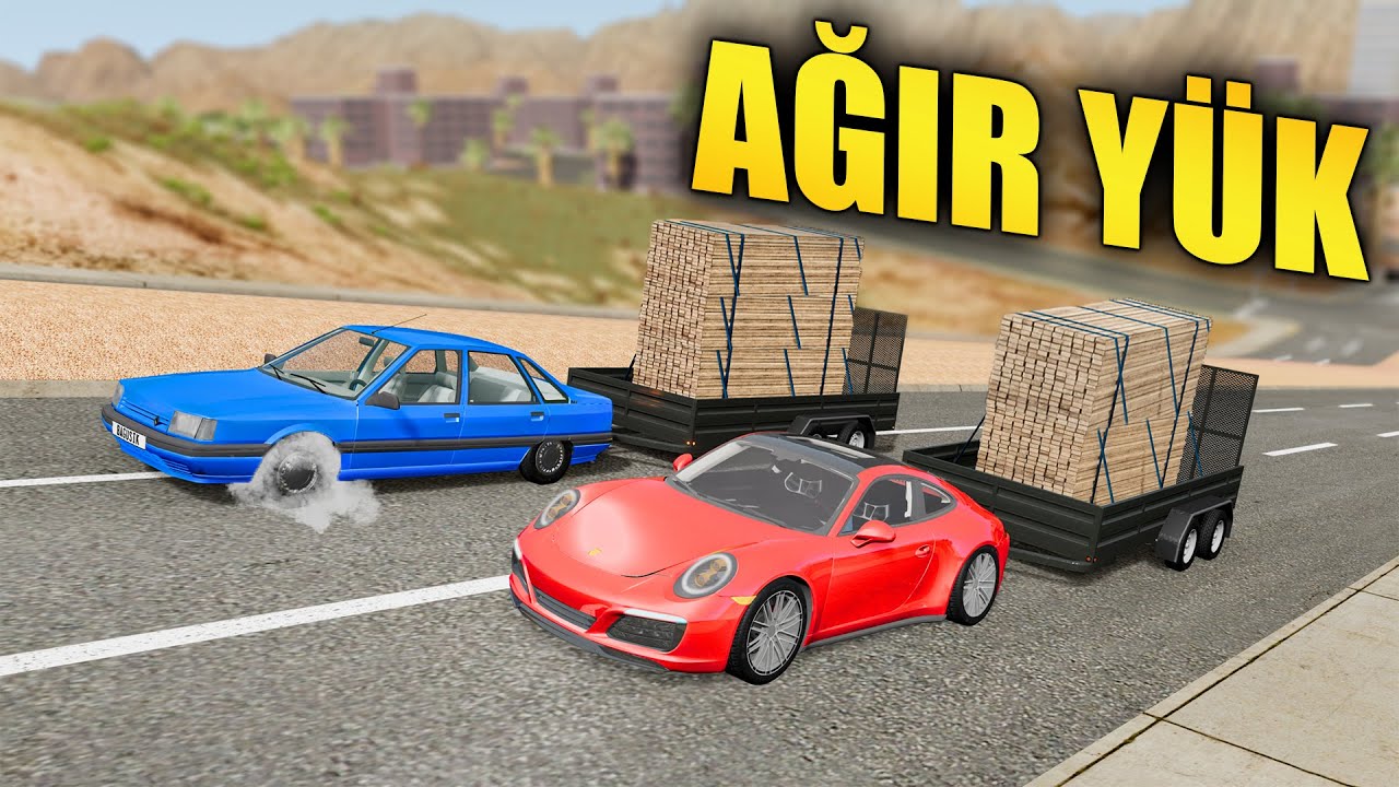 ARABALARI ZORLU RAMPA TIRMANMA // AĞIR YÜK TAŞIYORUZ // BeamNG.drive