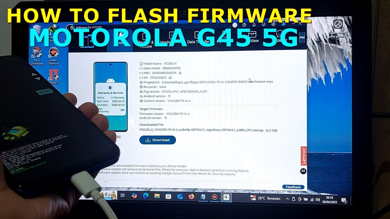 How to Flash Firmware Motorola G45 5G / Motorola G34