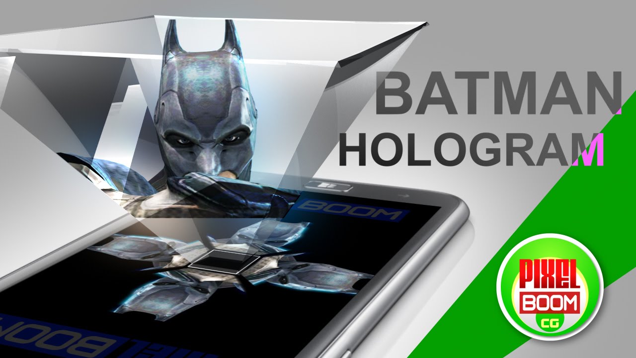 BATMAN Screen UP - Pyramid Hologram Technology - PixelBoom CG