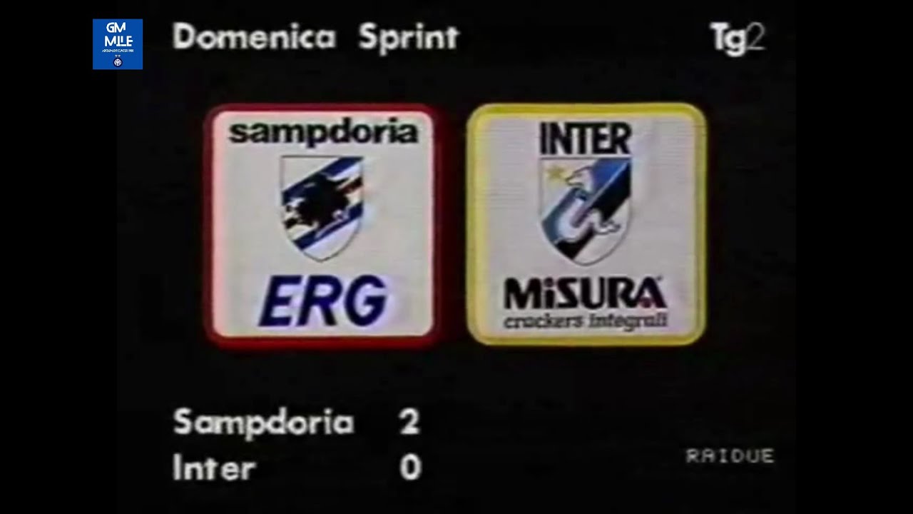 1989-90 (4^ - 10-09-1989) Sampdoria-INTER 2-0 [Vialli,Cerezo] Servizio DomenicaSprint Rai2