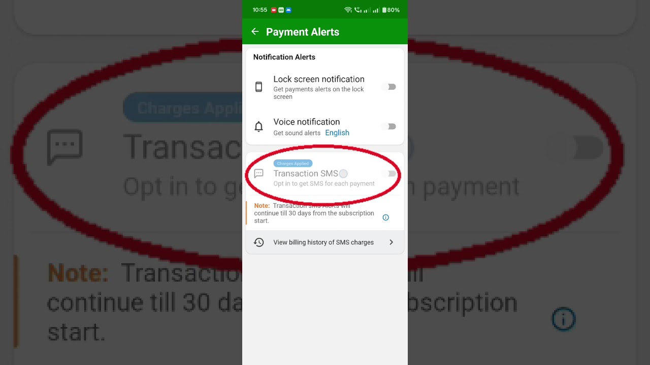 PhonePe Enable SMS Notifications