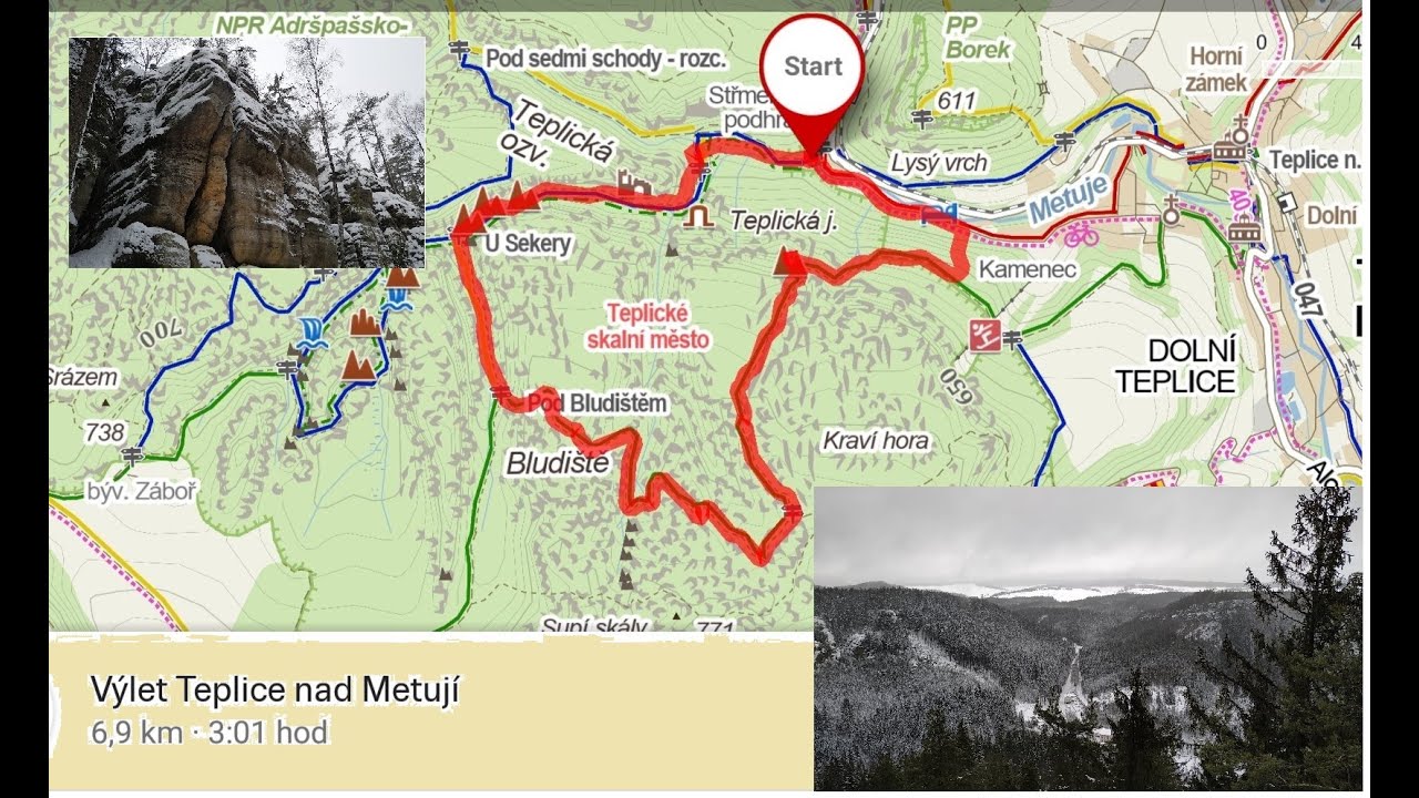 Teplice nad Metují - Skály v zimě