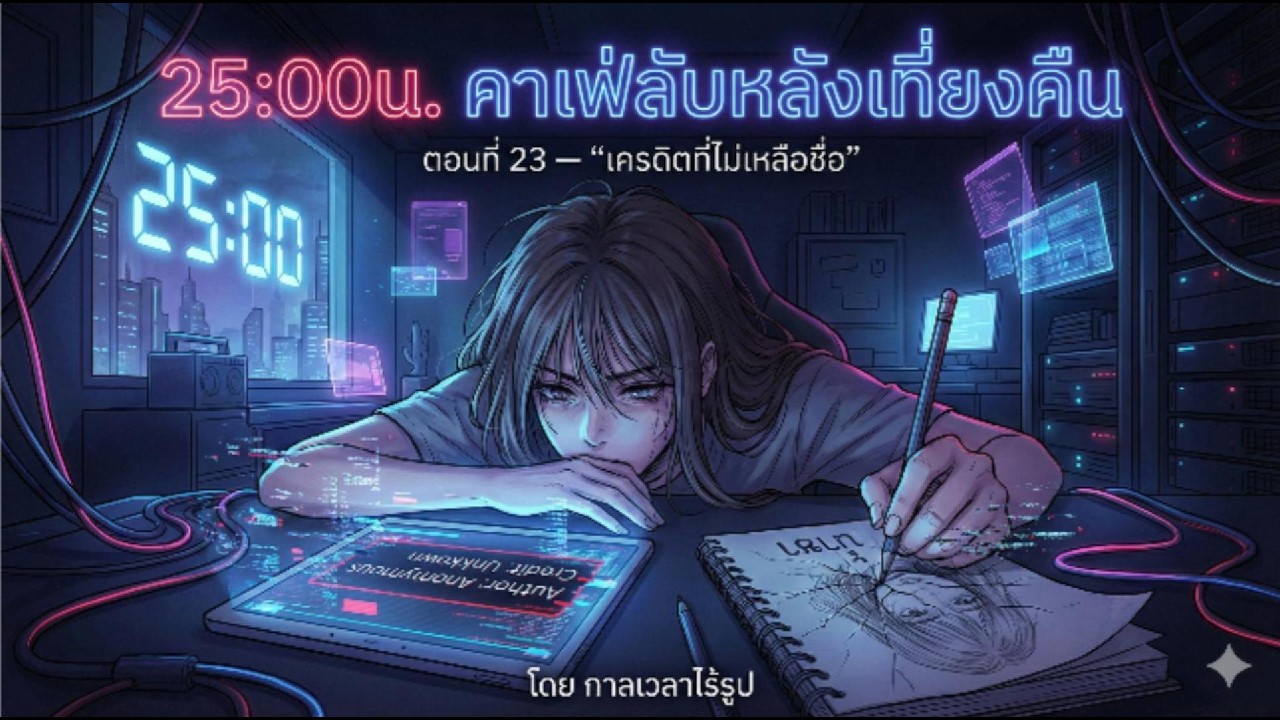 25:00 น. คาเฟ่ลับหลังเที่ยงคืน ตอนที่ 23 — “เครดิตที่ไม่เหลือชื่อ”