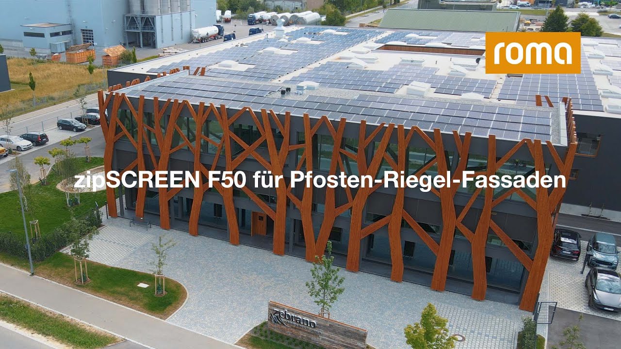 zipSCREEN F50 für Pfosten-Riegel-Fassaden