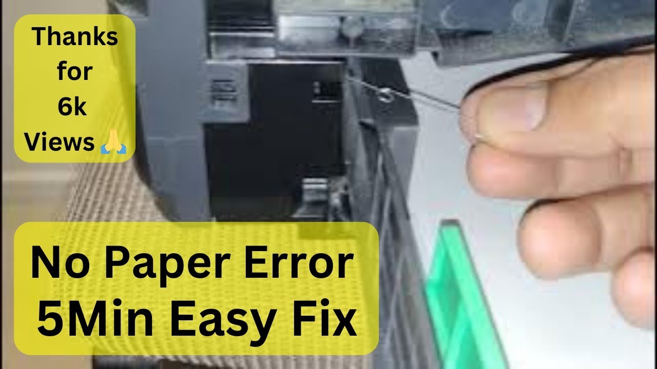 How to solve No Paper error on Brother HL-2270DW printer