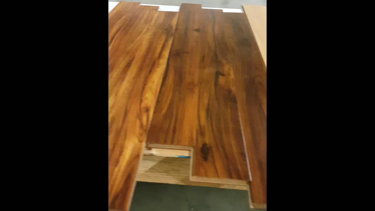 Flooring HDF Click Lock Hardwood FloorScore Certified Water Resistant Single Width Styles