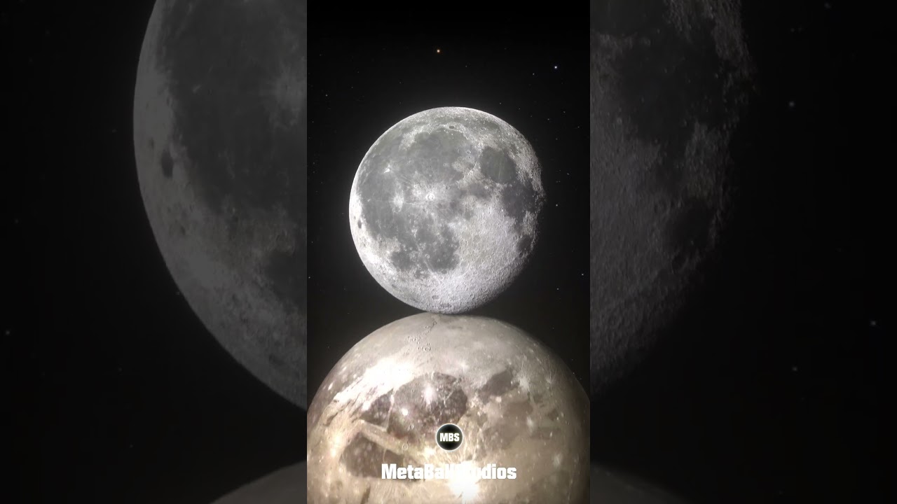 The Moon vs Ganymede! (The Largest satellite in the Solar System)🤯🔭🌙