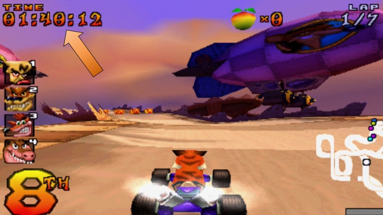 I'LL START IN 100 SECONDS! (HARD Difficulty & 7 LAPS) - Hot Air Skyway in Crash Team Racing | PS3