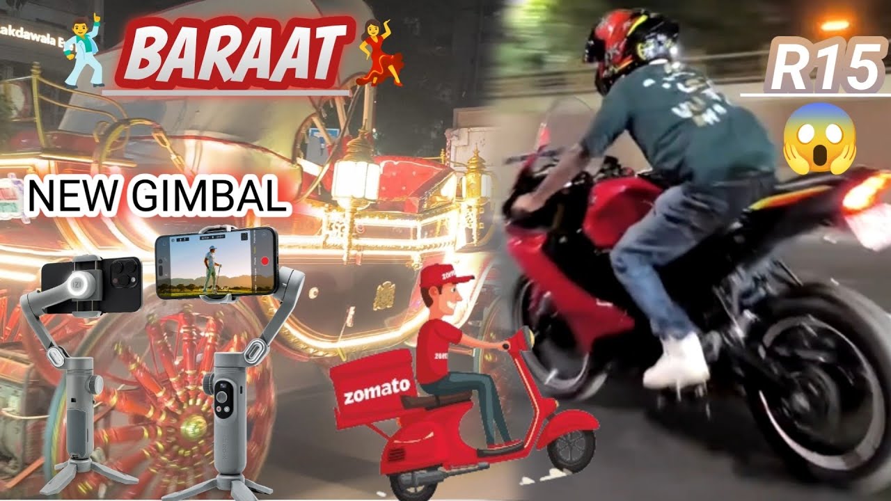 ZOMATO delivery BOY👦 GOKULDHAM in surat😱 NEW Gimbal liya😍 barat 💃🕺 DREAM BIKE🚴... AMIT VAGHELA.