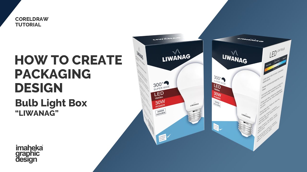 Learn to Create the Perfect Packaging for Standard LED Lightbulbs- Step by Step with Coreldraw 2020