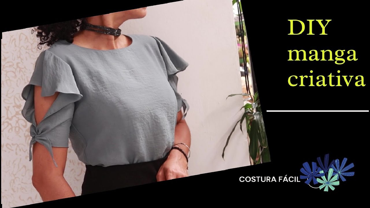 BLUSA FÁCIL COMO FAZ MANGA CRIATIVA  DIY Luciete Vasconcelos