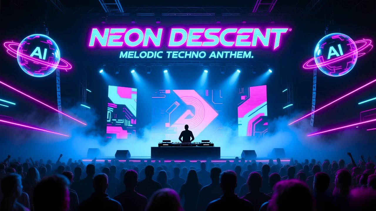 Neon Descent – Anyma x Tale Of Us Style | Melodic Techno 2025 | Dark Emotional Rave Anthem