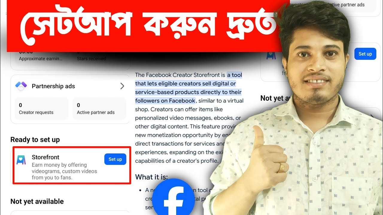 🎉 Storefront Setup Facebook | Creator Storefront Setup Facebook