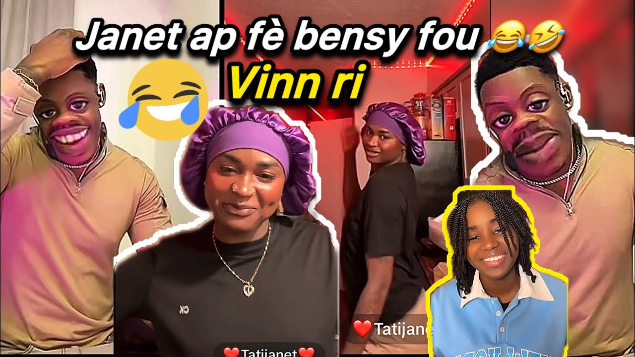 😂 Tatijanet ap fè bensy dous la wi 🤣 bensy ap mande Janet apel video 