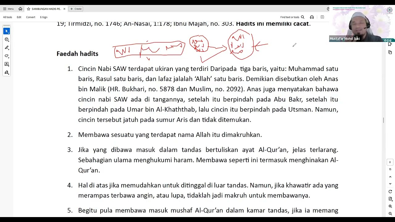 Kuliah JAA, Pengajian Hadis2 Hukum Kitab Bulughu Maram. Oleh Ustaz Mustafar Suki. Isnin 190126