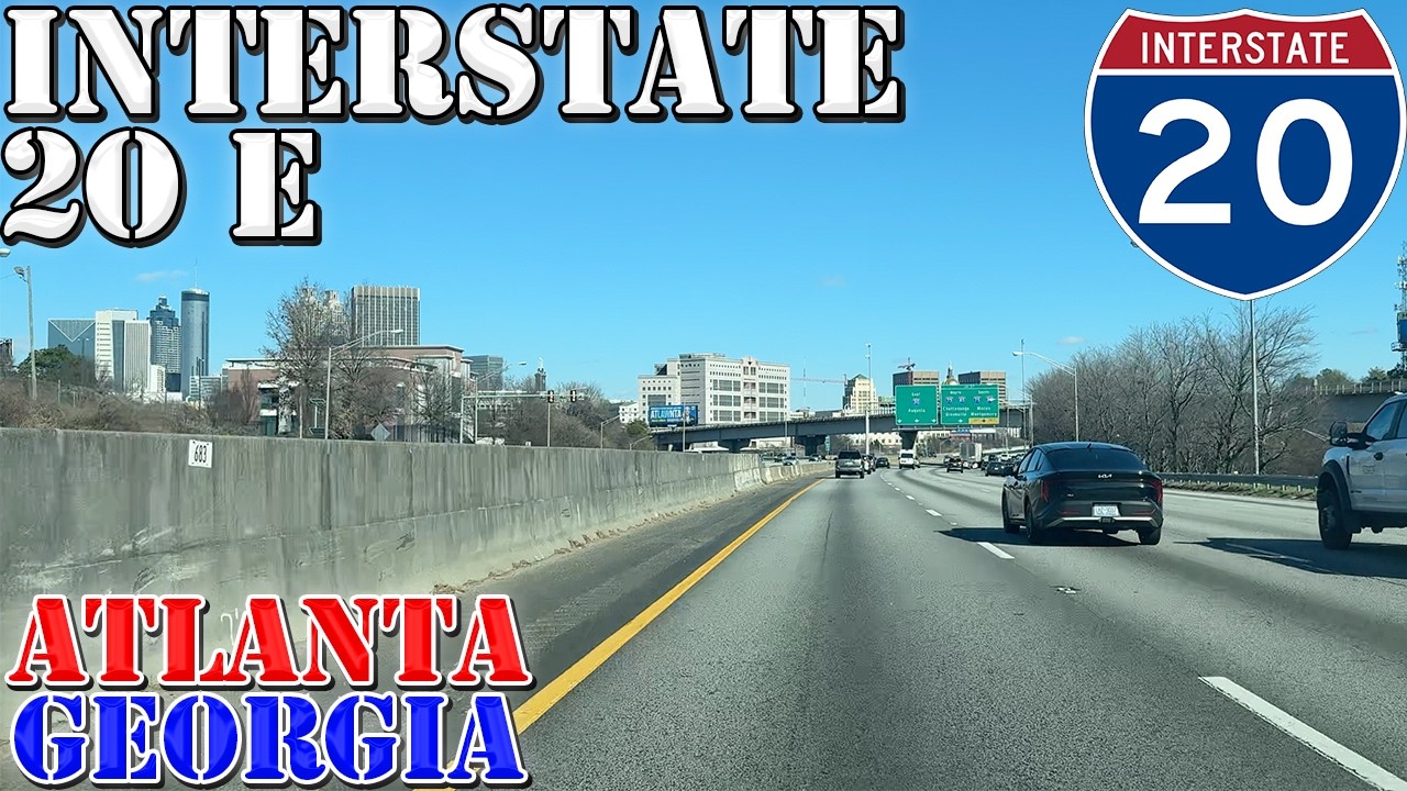 I-20 East - Atlanta - Georgia - 4K Highway Drive
