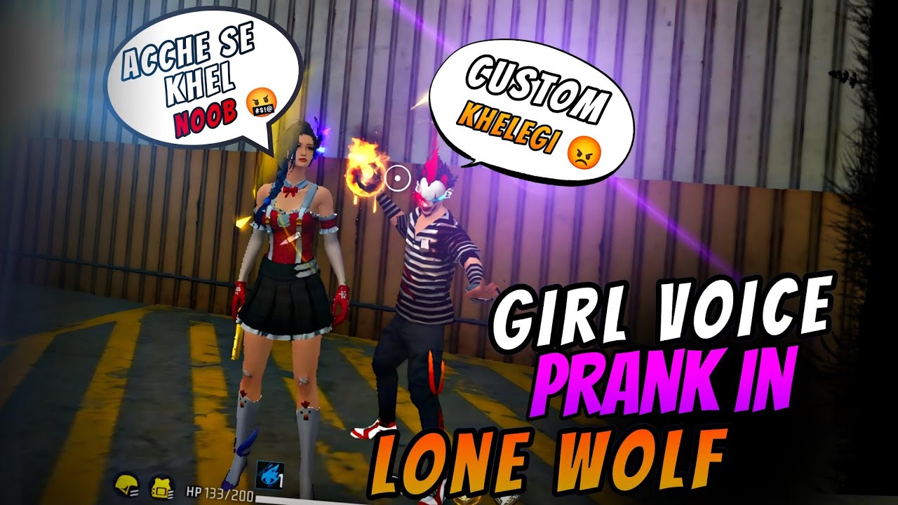 Hilarious Girl Voice Prank 😂 Trolling My Enemy in Lone Wolf Match!
