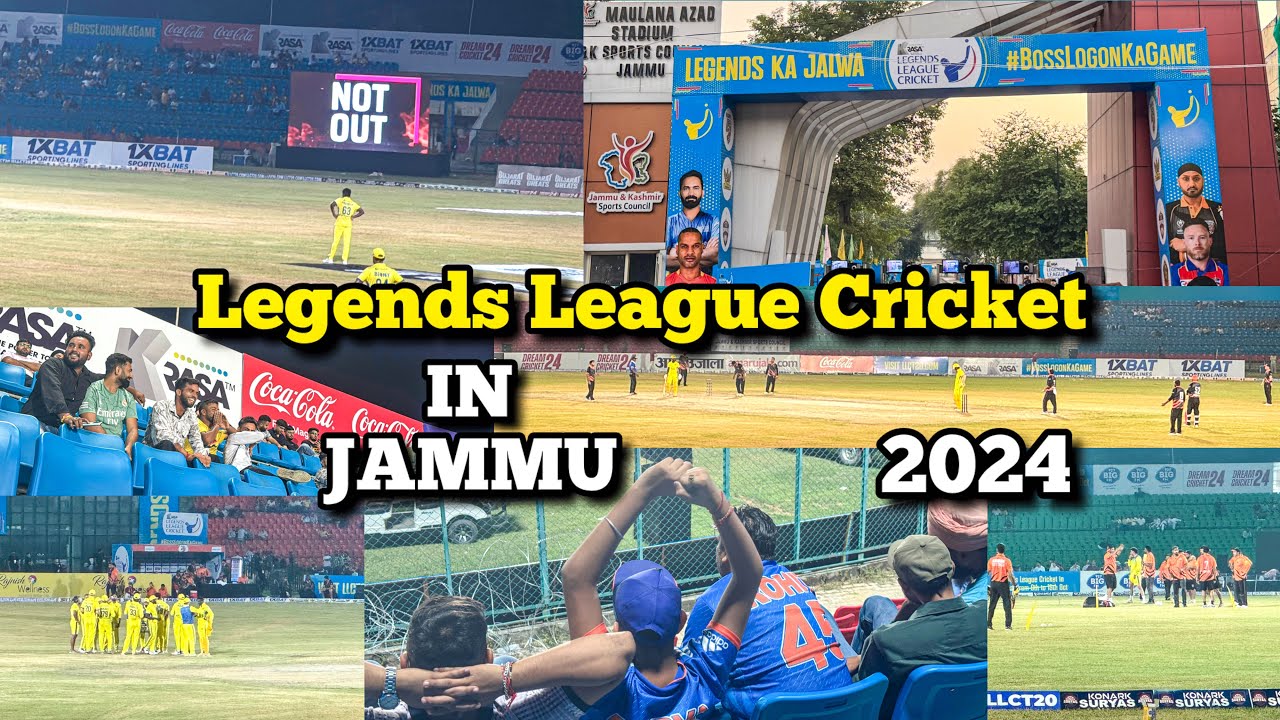 Legends League Cricket in Jammu 2024 | MA Stadium | Harbhajan Singh in Jammu | First Match MT vs TH