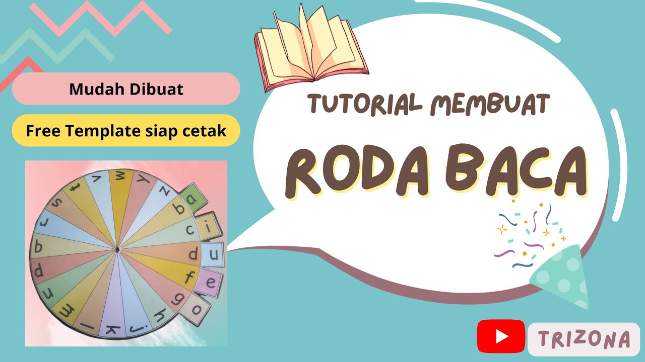 Cara membuat Roda Baca media interaktif anak belajar membaca
