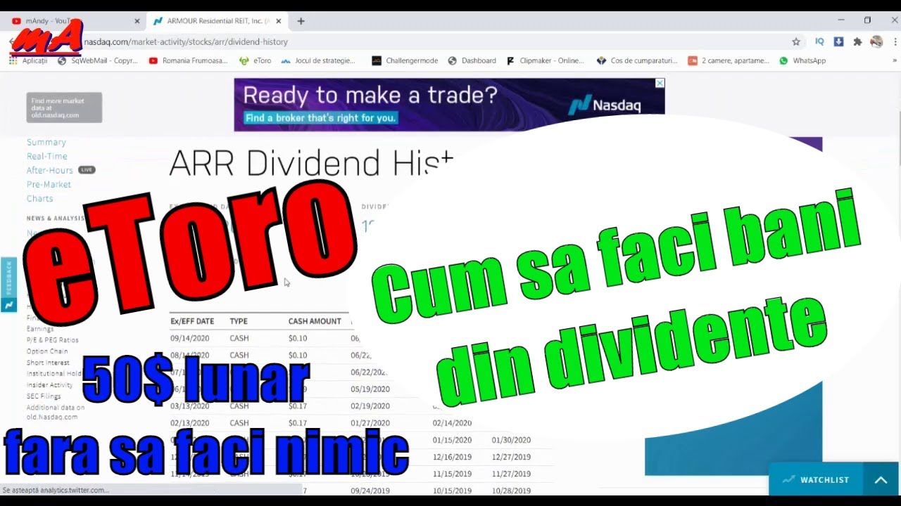 Top companii care platesc dividente lunar