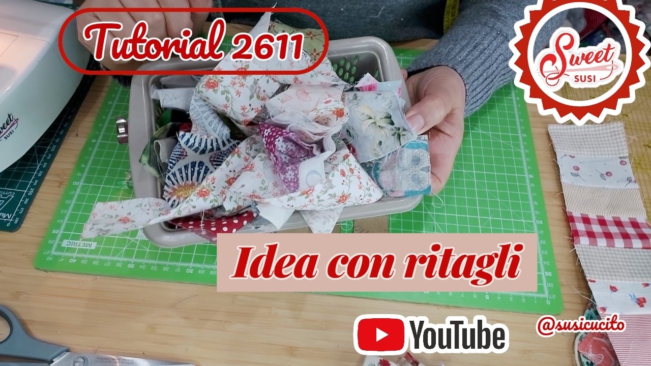 🌹 Tutorial 2611- idea facile con ritagli di stoffa | Bustina di tè  segnalibro | cucito creativo