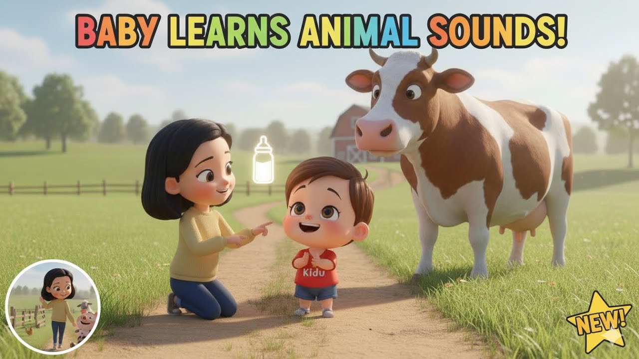 Farm Animals for Kids | Learn Animal Names & Sounds 🐮🐷🐔 | Toddler Song