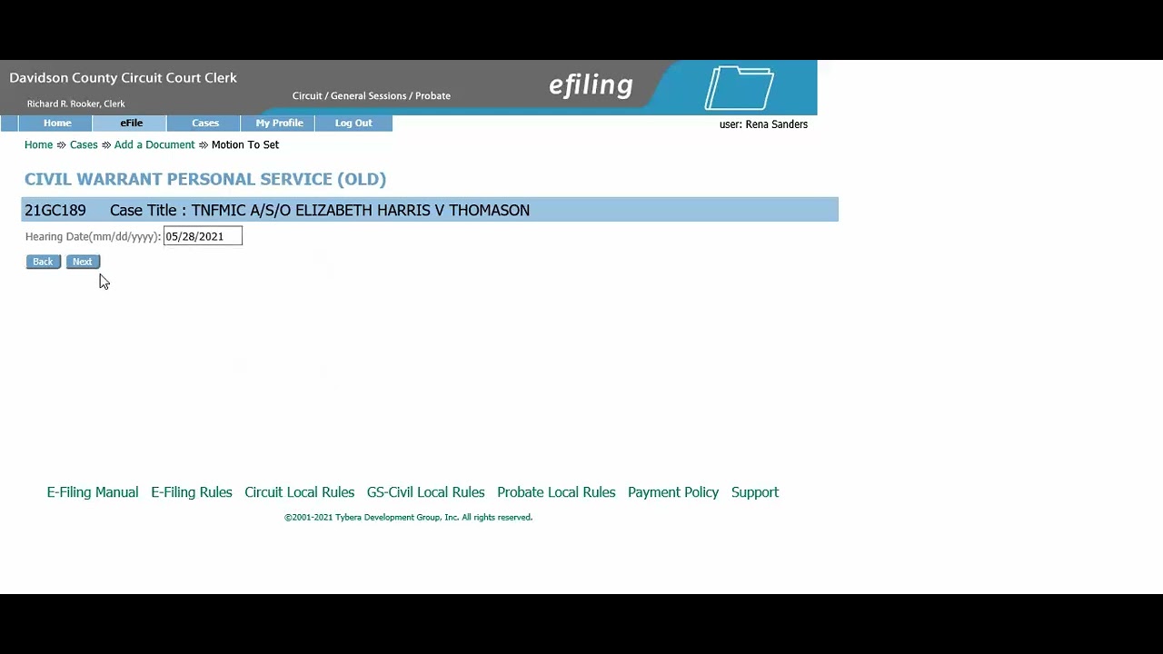 How to E-file a Request for New Court Date