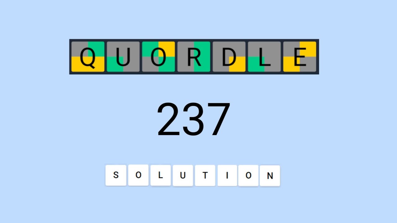 Quordle 237 solution - 18th September 2022