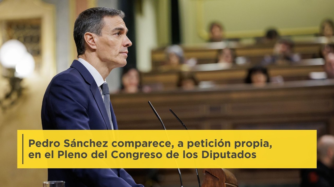 Pedro Sánchez comparece, a petición propia, en el Pleno del Congreso