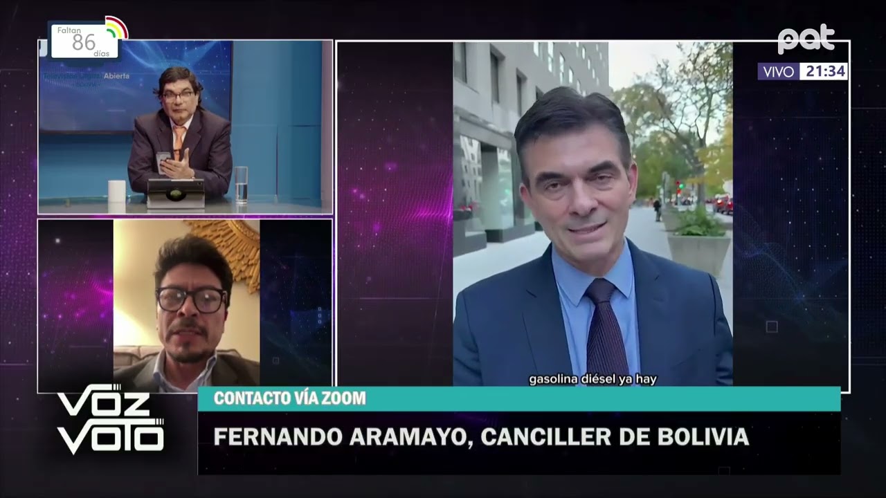 El canciller de Bolivia, Fernando Aramayo