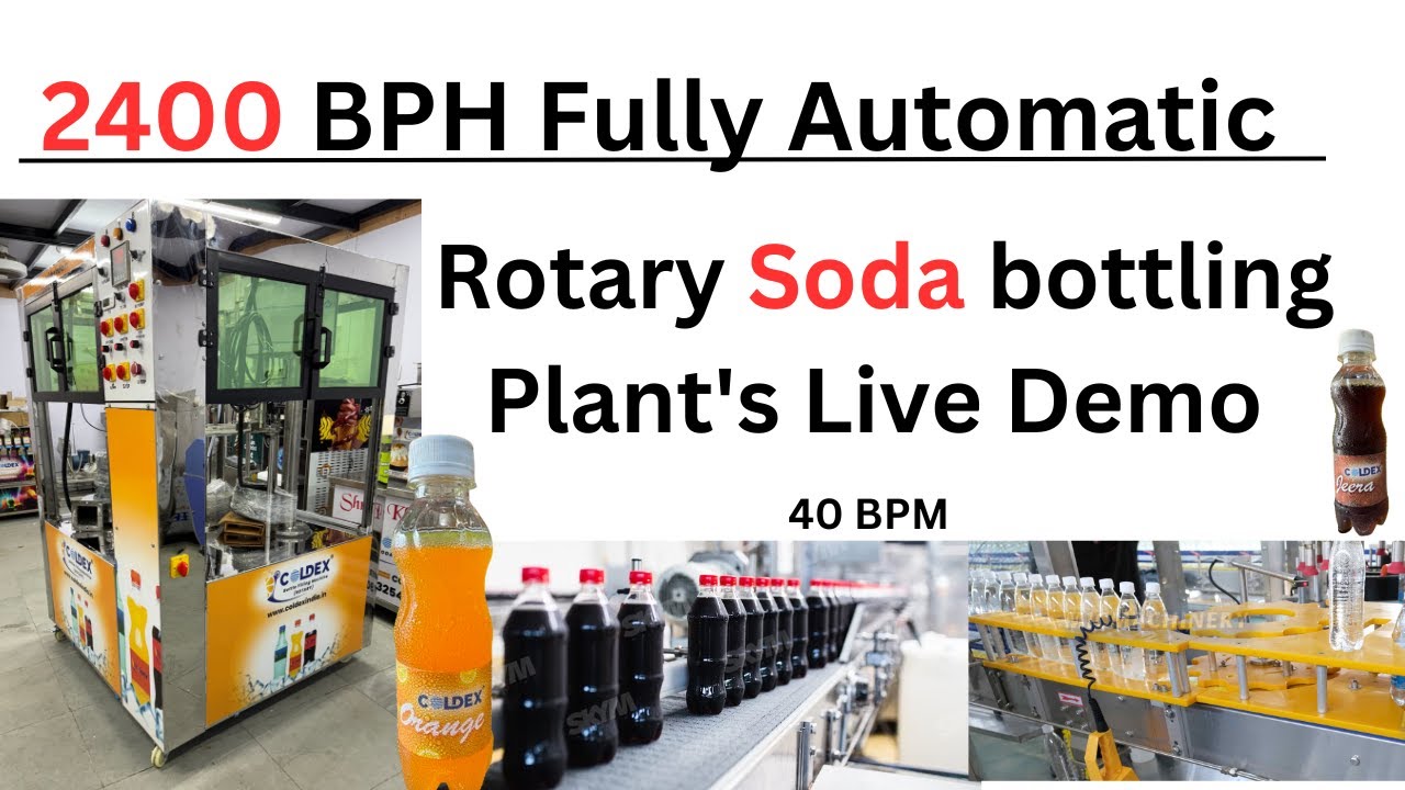 2400 BPH Fully Automatic Rotary Soda bottling plant's live demo  | 40 bpm