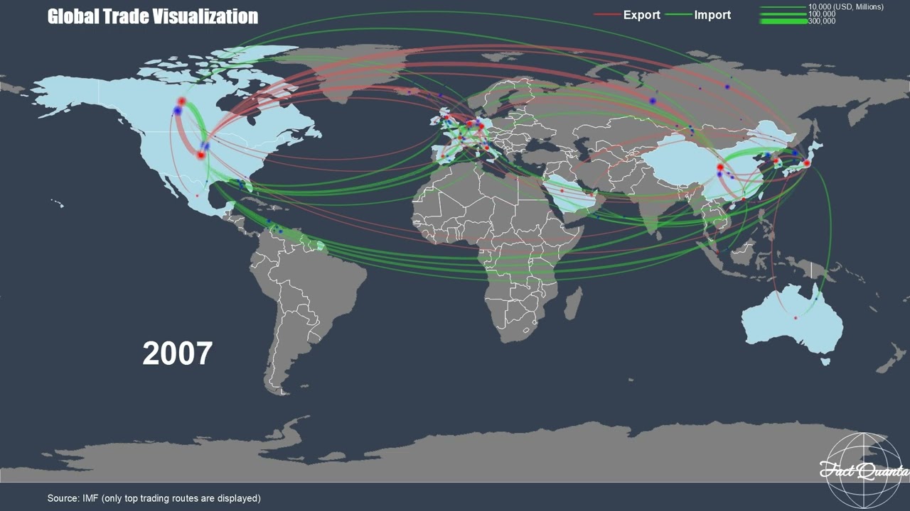 Top Trading Routes in the World - Visualized on the Map