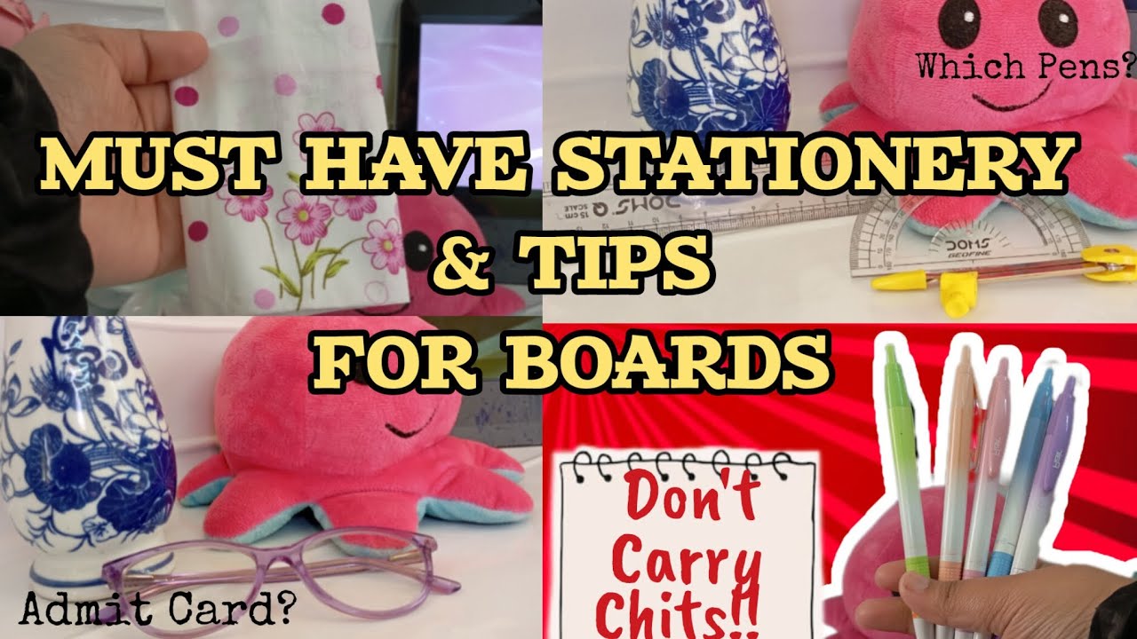 EXAM ESSENTIALS! MUST HAVE Stationery & Last Minute Tips for CBSE Class 10 Boards 2026 🚨