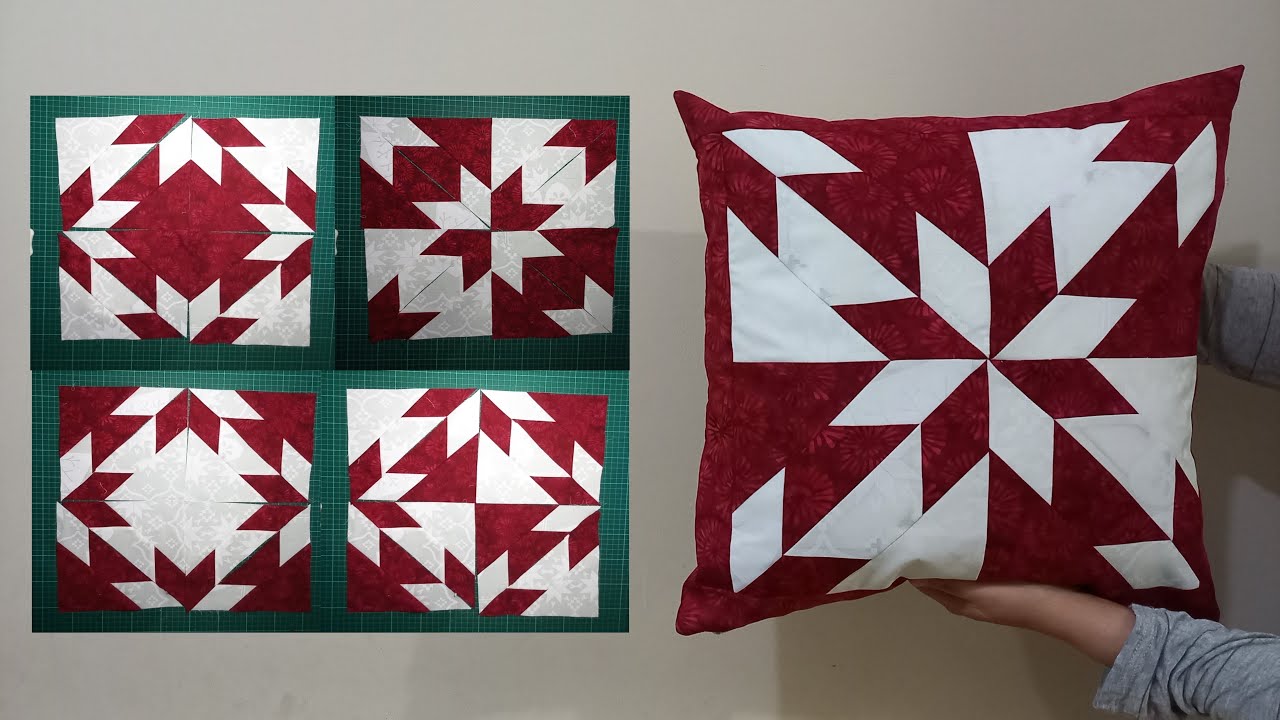 Cara jahit Sarung Bantal Patchwork dengan ritsleting | Patchwork Pillow Cover with zipper | DIY
