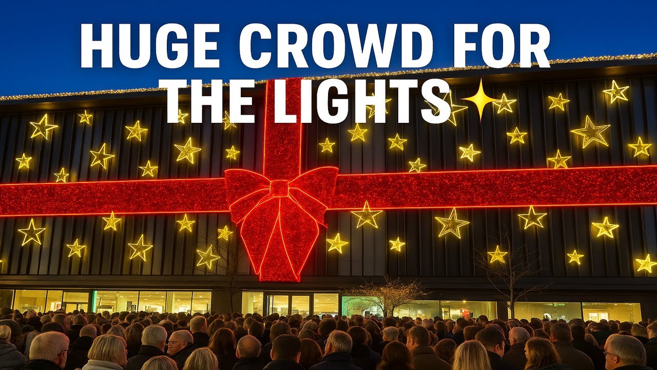 Christmas Lights Are ON! 🎄✨ Walking Through the Crowd