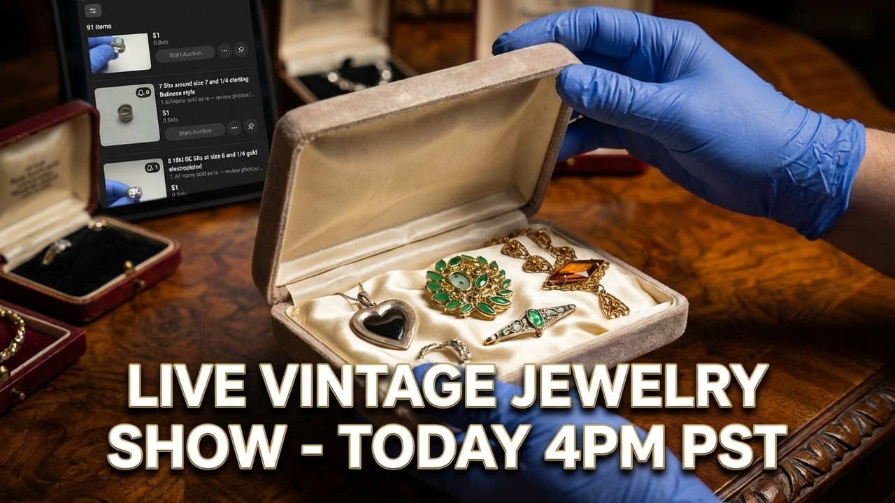 Sterling Silver & Vintage Finds | Live Jewelry Show Today 4pm PST