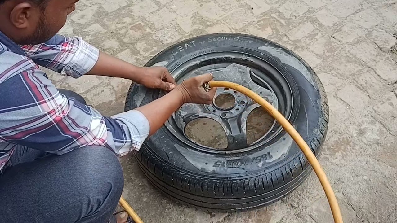  कार का 🚙ट्यूबलेस 📌टायर | पंचर कैसे 🚗सही का 📌ट्यूबलेस 📌टायर पंचर 🚙कैसे सही पार्ट 2 देखे Part 2 ||