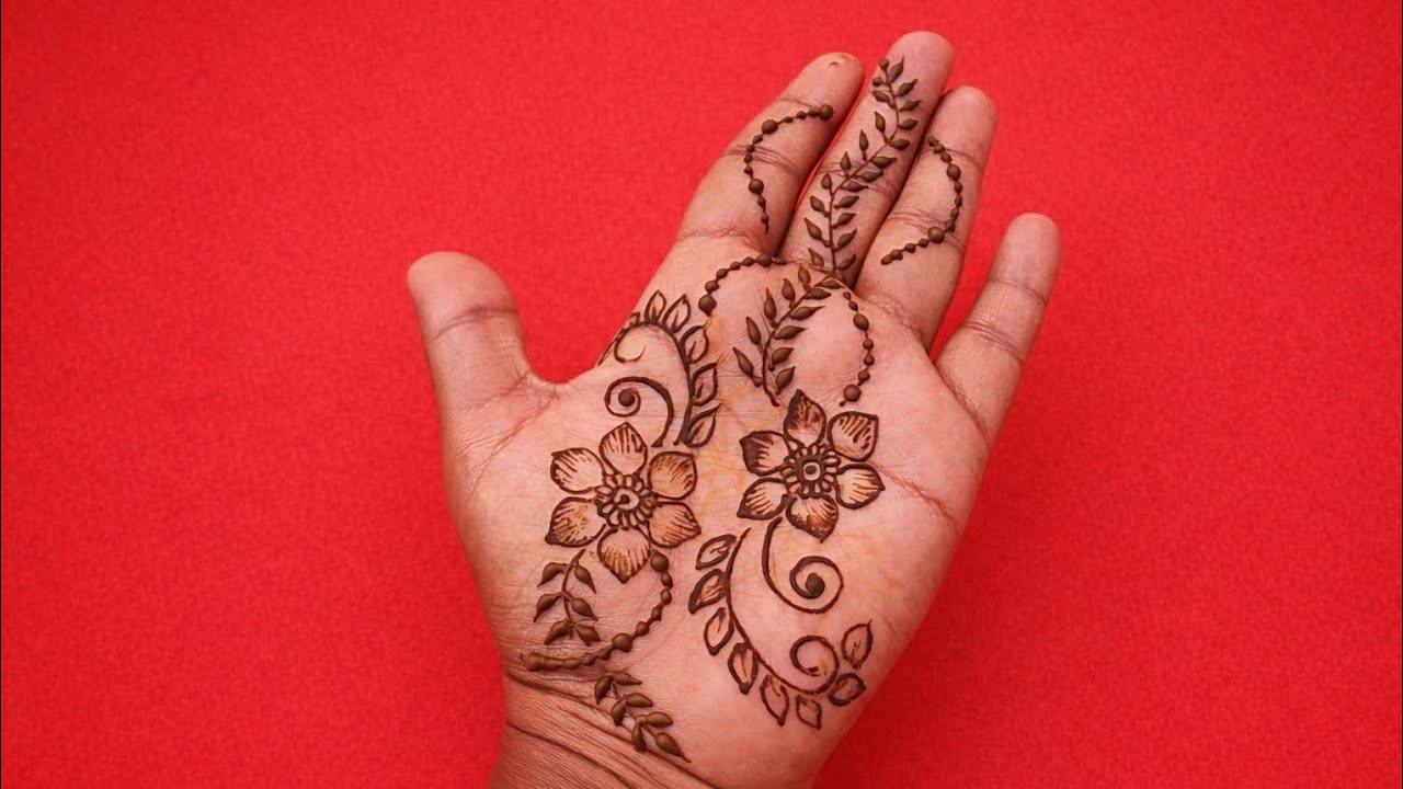 Simple and elegant mehandi design for beginners 
