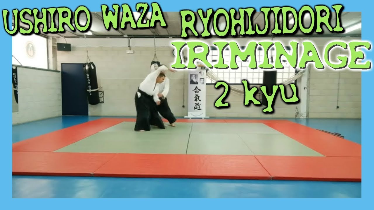⛩️ a&iuml;kido techniques - USHIRO WAZA - RYOHIJIDORI IRIMINAGE - OMOTE - URA 🔥 !!! - 2 kyu - test # 023