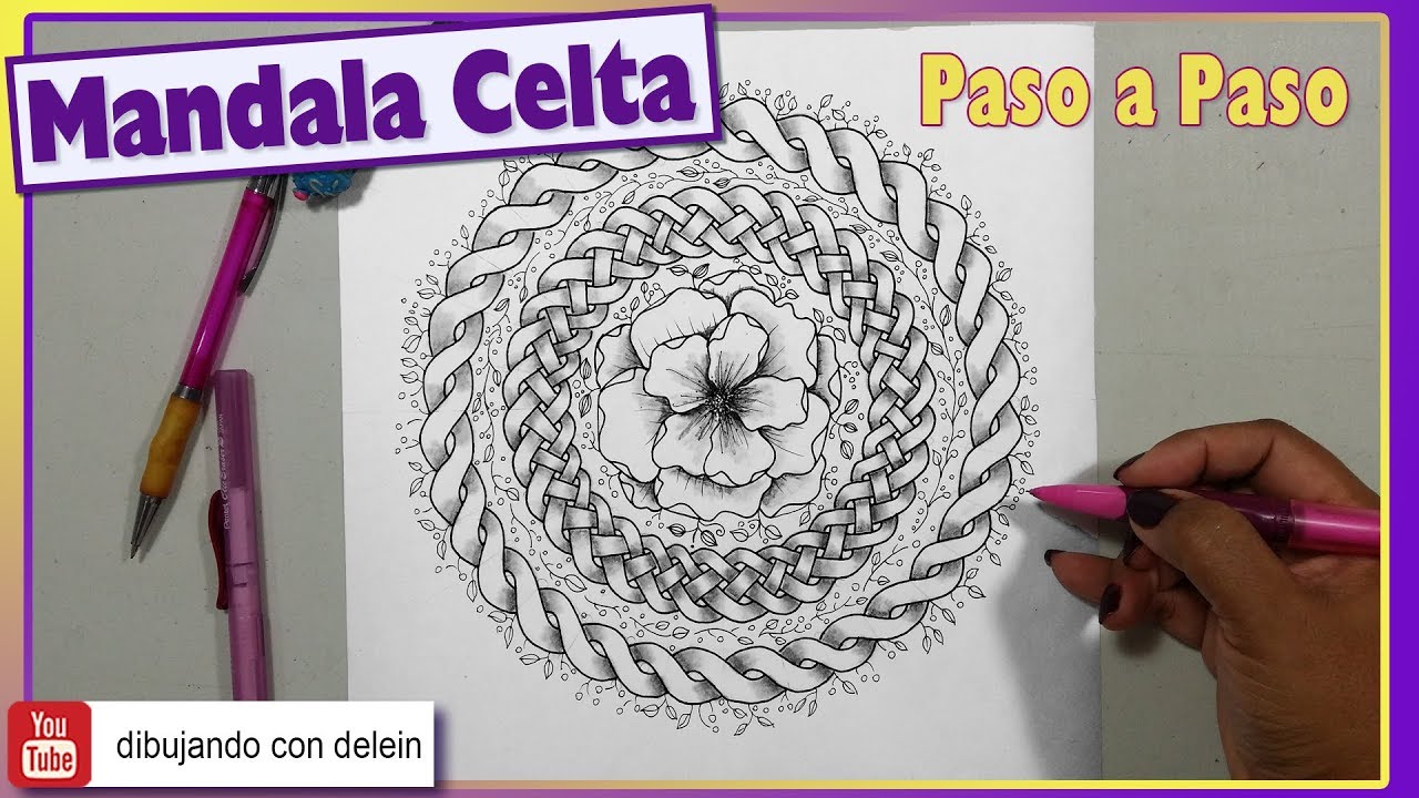 Como dibujar un Mandala celta paso a paso