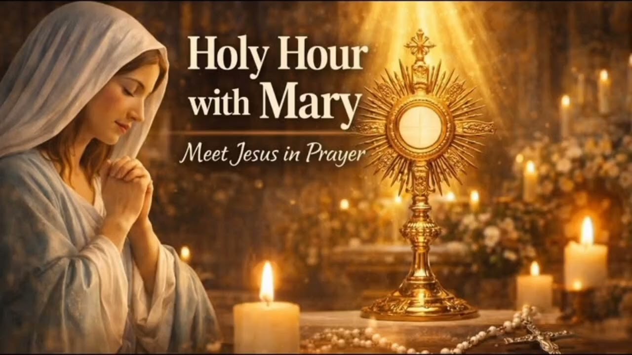 Holy Hour with Mary 🙏 Peaceful Prayer Song | Blessed Virgin Mary Devotional | Christian Worship Song
